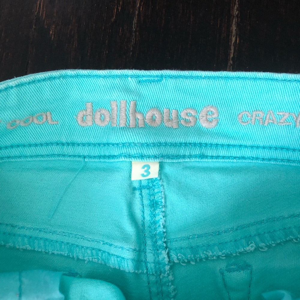 Like New Dollhouse Mint Green Jean Shorts - Picture 2 of 6